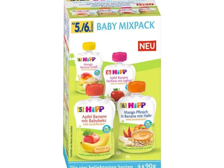 HIPP Quetschbeutel Bio Baby Mixpack 4x 90 g