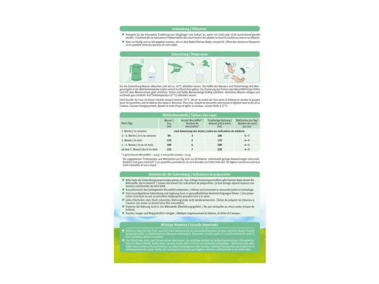 HOLLE Anfangsmilch PRE Bio Ziegenmilch 400 g