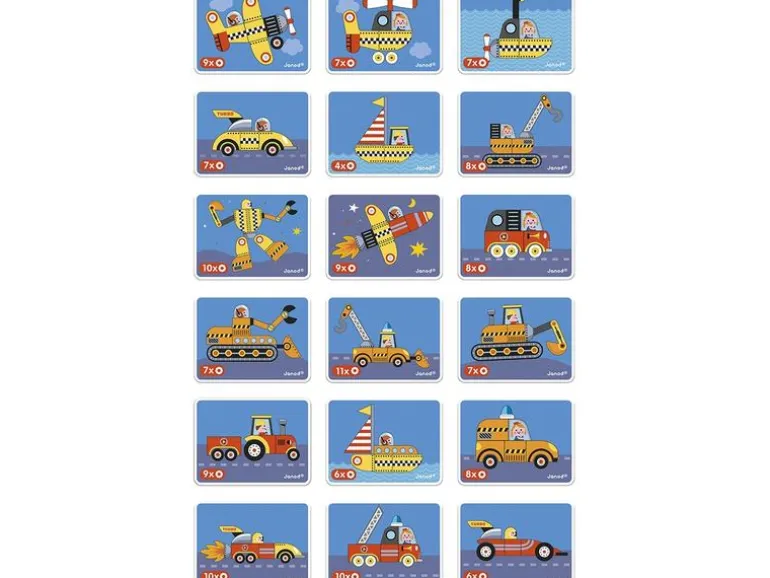 Janod Beschäftigungsspielzeug Magnetbuch Fahrzeuge