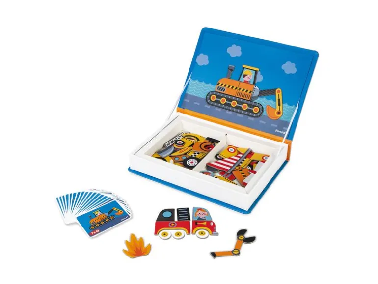 Janod Beschäftigungsspielzeug Magnetbuch Fahrzeuge