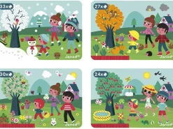 Janod Beschäftigungsspielzeug Magnetbuch 4 Jahreszeiten