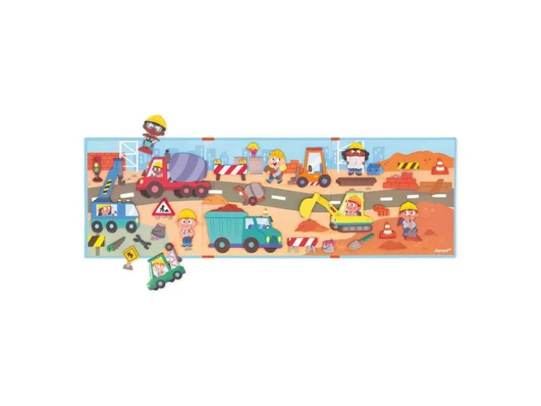 Janod Beschäftigungsspielzeug Magnetistories Baustelle