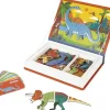 Janod Beschäftigungsspielzeug Magnetbuch Dinosaurier