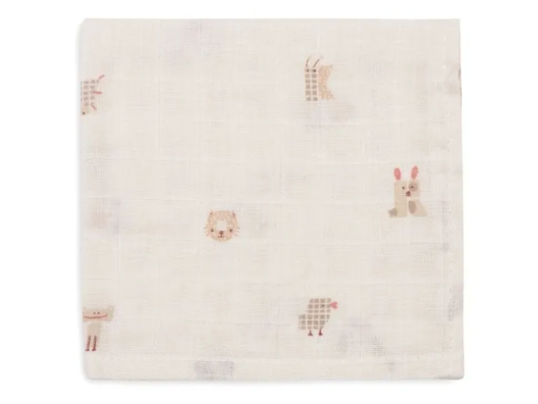 Jollein Mulltuch Hydrophil Animal Friends 3er, 31 cm x 31 cm