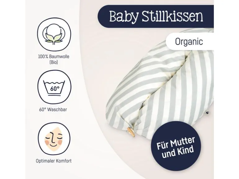 Julius Zöllner Stillkissen Nappi Stripes 190 cm