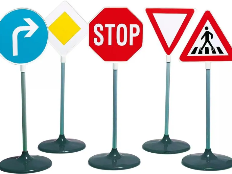 Klein-Toys Strassenverkehr Verkehrsschilder-Set 5-teilig