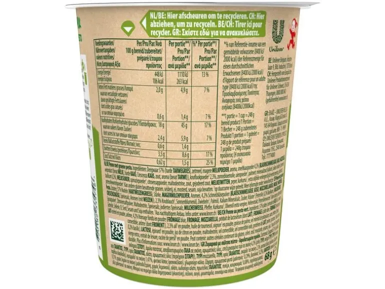 Knorr Fertiggericht Pasta Snack Creamy Pesto 68 g