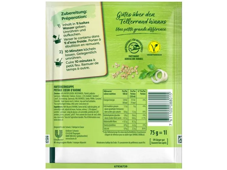 Knorr Haferkernsuppe 4 Portionen