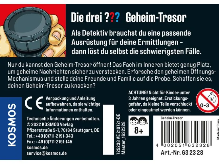 Kosmos Detektivausrüstung Die drei??? Geheim-Tresor