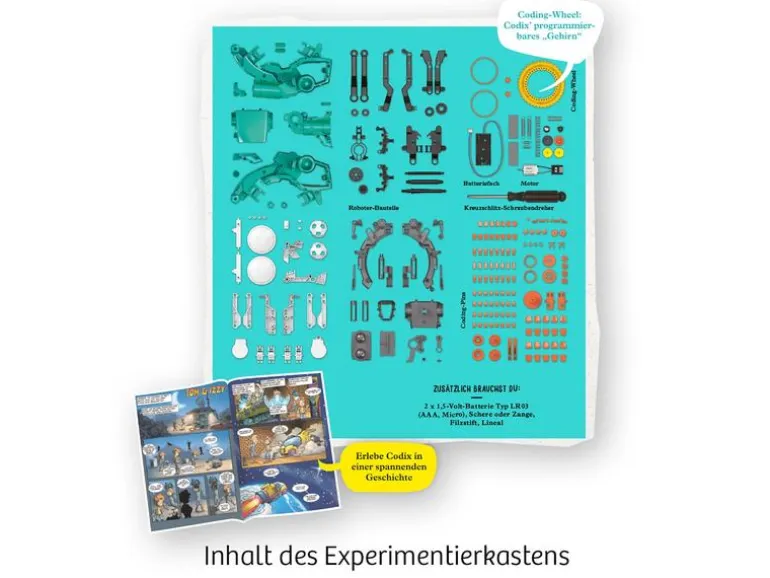 Kosmos Experimentierkasten Codix – Dein mechanischer Coding-Roboter