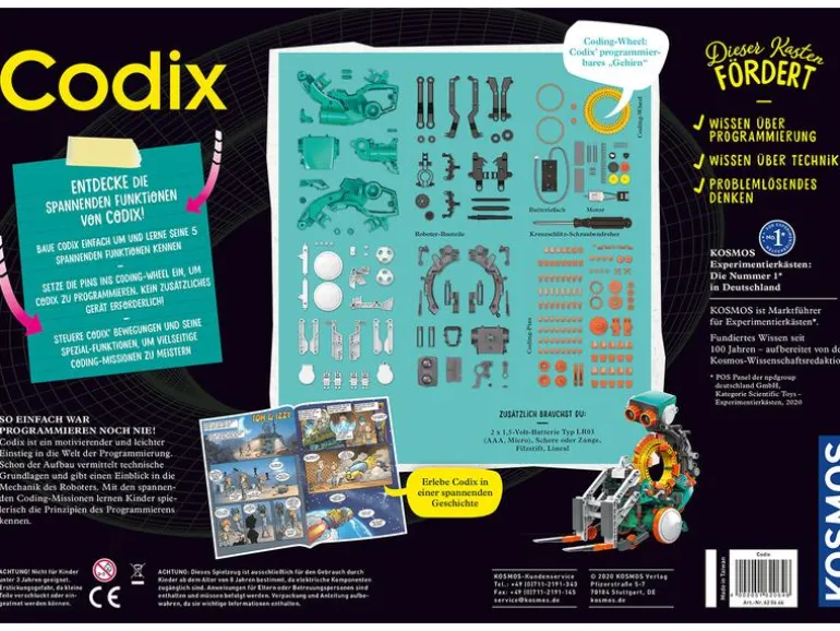 Kosmos Experimentierkasten Codix – Dein mechanischer Coding-Roboter