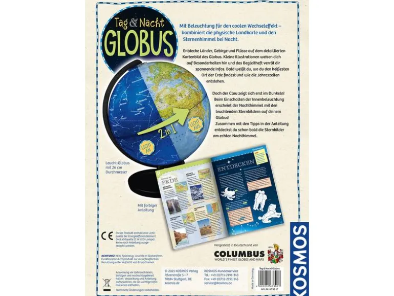 Kosmos Globus Tag & Nacht