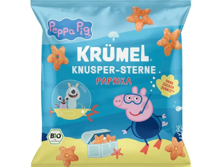 KRÜMEL Knabberspass Knusper-Sterne Paprika Peppa Pig 20 g