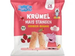 KRÜMEL Peppa Pig Maisstangen Erdbeere-Banane Bio 25g