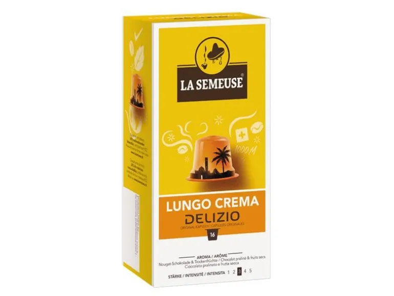 La Semeuse Kaffeekapseln Delizio Lungo Crema 16 Stück