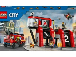 LEGO® City Feuerwehrstation mit Drehleiterfahrzeug 60414