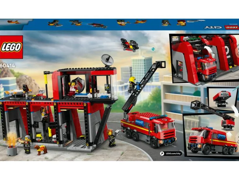LEGO® City Feuerwehrstation mit Drehleiterfahrzeug 60414