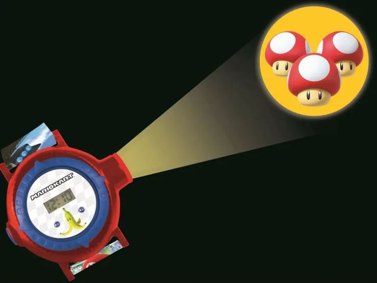 Lexibook Digitaluhr Mario Kart mit Projektor Rot/Blau