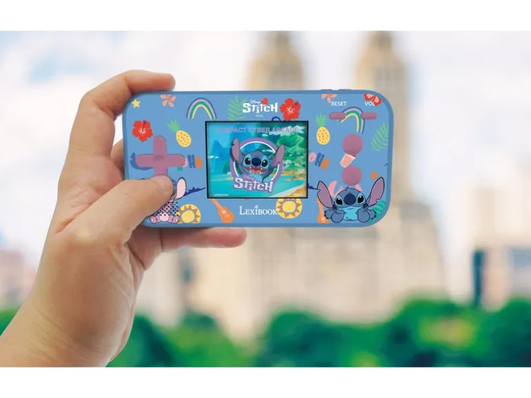 Lexibook Disney Stitch Compact Cyber Arcade Blau