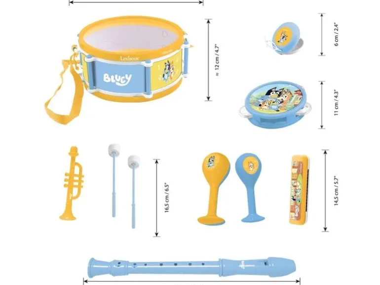 Lexibook Musikset Bluey 7-teilig Blau Gelb