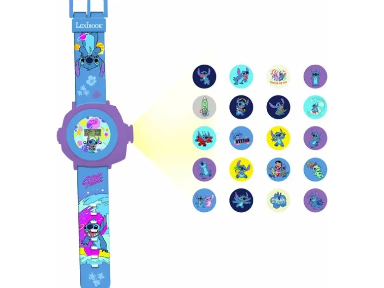 Lexibook Stitch Digitaluhr mit Projektion Blau