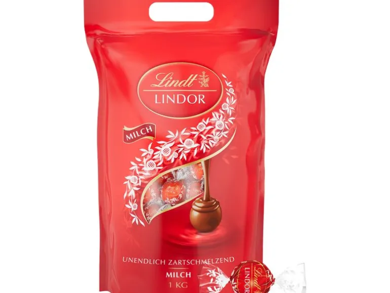 Lindt Schokoladen-Pralinen Lindor Kugeln Milch 1 kg