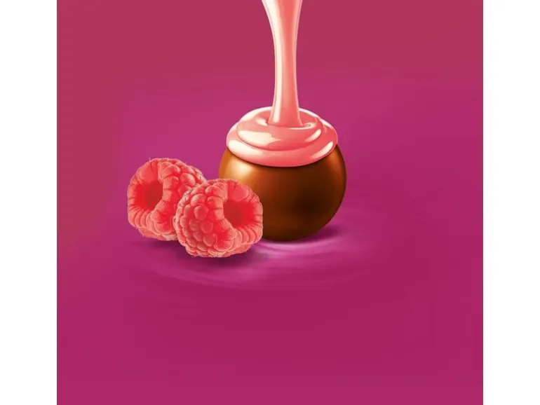 Lindt Schokoladen-Pralinen Lindor Kugeln Himbeere & Rahm 200 g