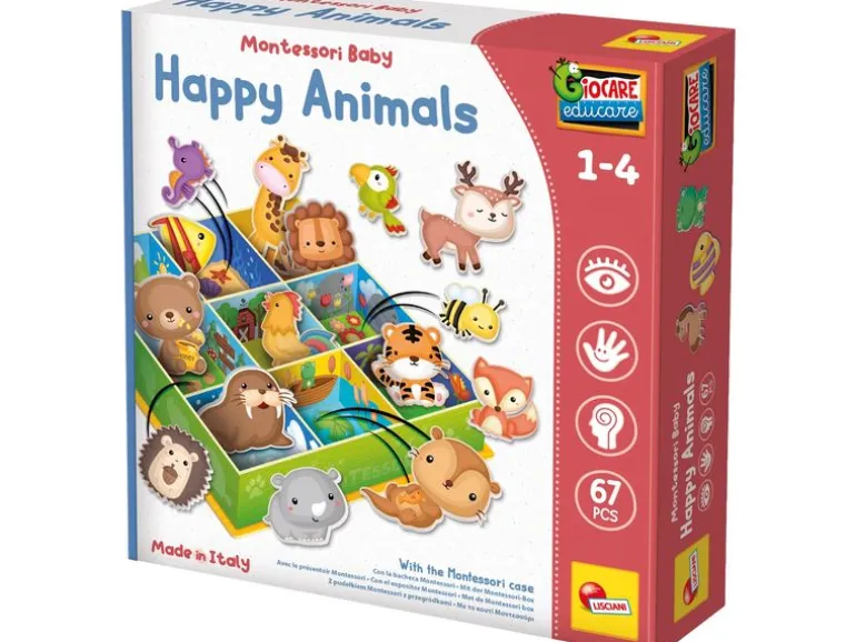 Lisciani Happy Animals Setzkasten und Sortierspiel