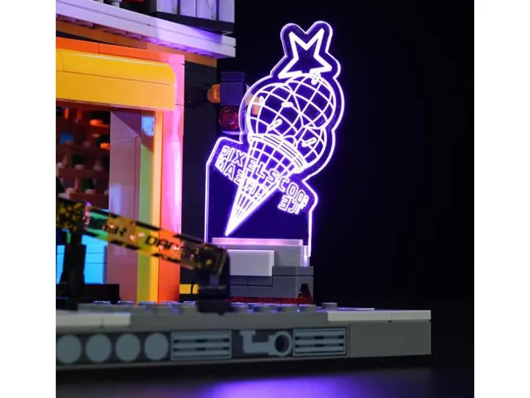 Lumibricks Floating Train Station mit LED-Beleuchtung