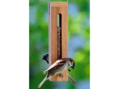 LUXUS-VOGELHAUS Futterspender für Wildvögel, 5 x 5 x 23 cm, Holz