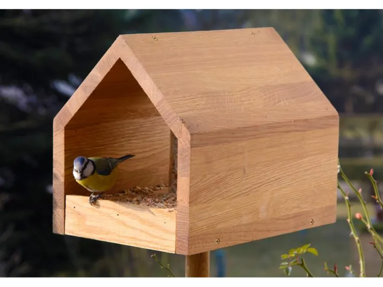 LUXUS-VOGELHAUS Vogelfutterhaus Bauhaus I, 20.5 x 28 x 23.5 cm, Holz
