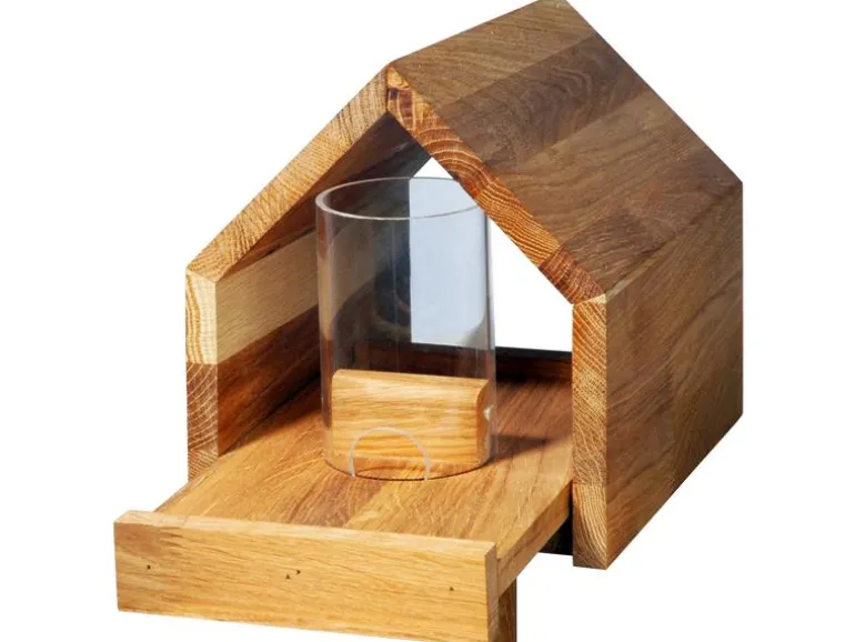 LUXUS-VOGELHAUS Vogelfutterhaus Bauhaus I, 20.5 x 28 x 23.5 cm, Holz