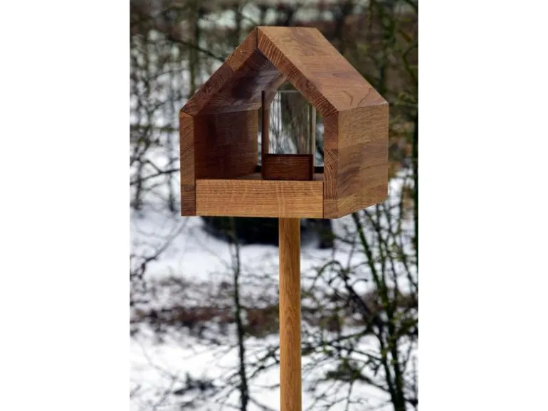 LUXUS-VOGELHAUS Vogelfutterhaus Bauhaus I, 20.5 x 28 x 23.5 cm, Holz
