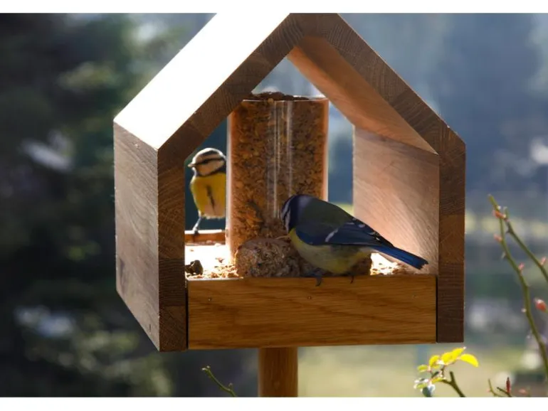 LUXUS-VOGELHAUS Vogelfutterhaus Bauhaus I, 20.5 x 28 x 23.5 cm, Holz