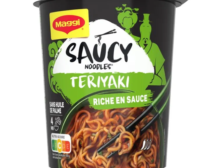 Maggi Fertiggericht Saucy Noodles Cup Teriyaki 3 x 75 g
