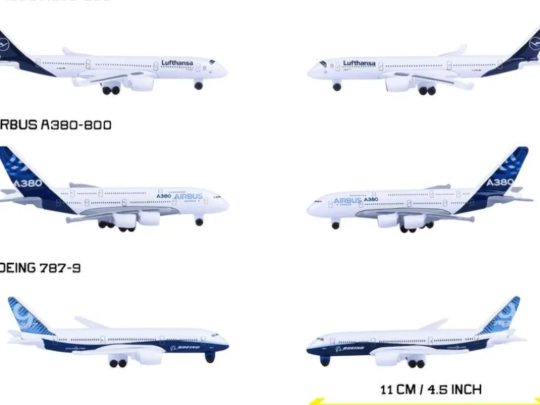 Majorette Airplane Assortment, 3-sort. Metall 1:64