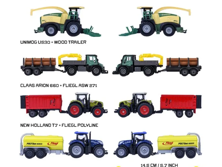 Majorette Farm Trailer, 4-sort. Kunststoff Metall mehrfarbig