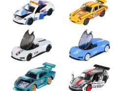 Majorette Porsche Deluxe Cars, 6-sort. 1:64 Kunststoff mehrfarbig