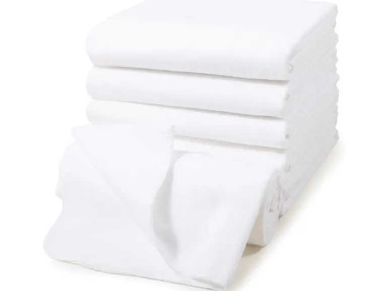 MAKIAN Moltontuch 6-er Set 80 x 80 cm, Weiss