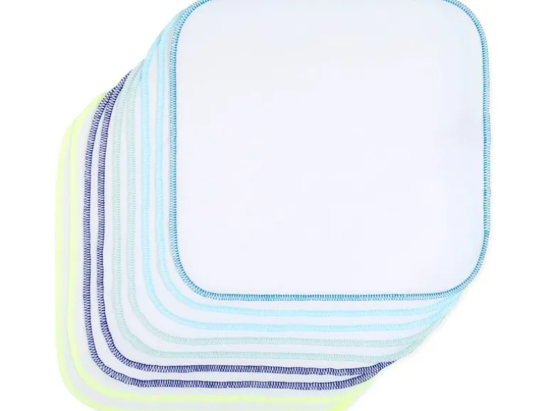 MAKIAN Moltonwaschlappen 9-er Set 30 x 30 cm, Blau