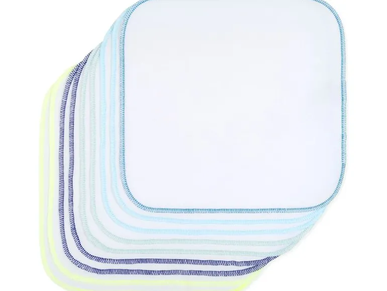 MAKIAN Moltonwaschlappen 9-er Set 30 x 30 cm, Blau