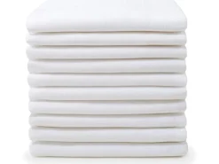 MAKIAN Mulltuch 8-er Set 80 x 80 cm, Weiss