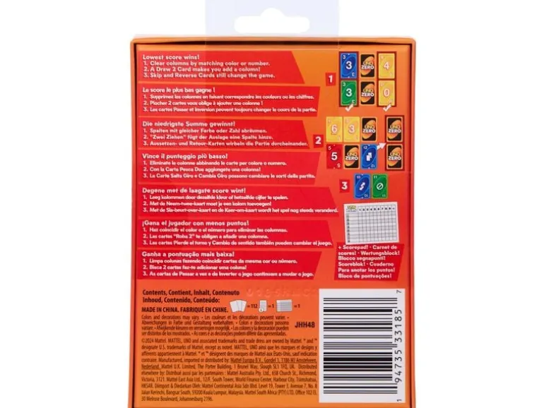 Mattel Spiele Kartenspiel UNO Zero Kartenspiel