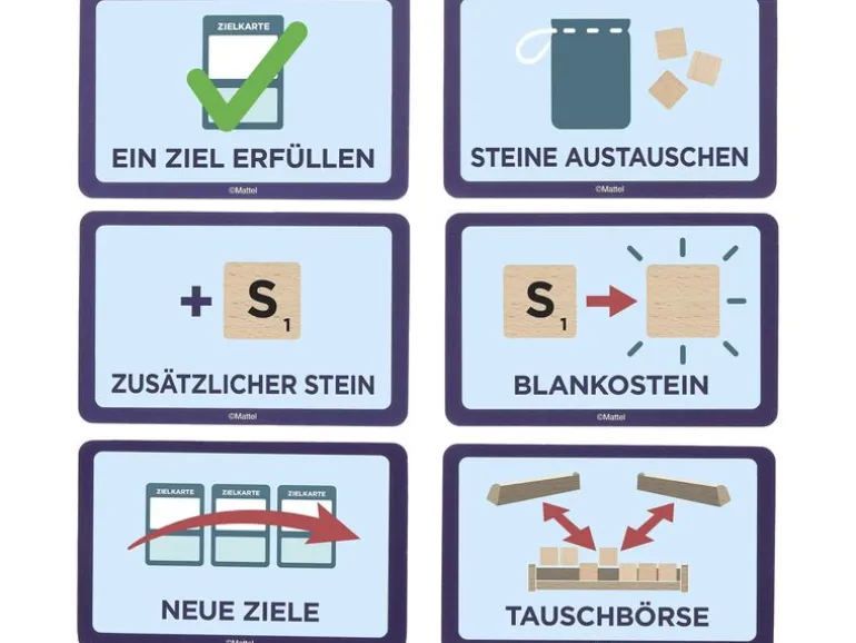 Mattel Spiele Scrabble Original Holz 2 in 1 , 2-4 Spieler – DE -