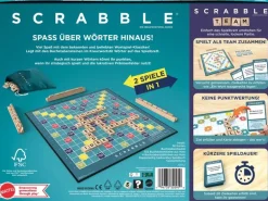 Mattel Spiele Scrabble Original Holz 2 in 1 , 2-4 Spieler – DE -
