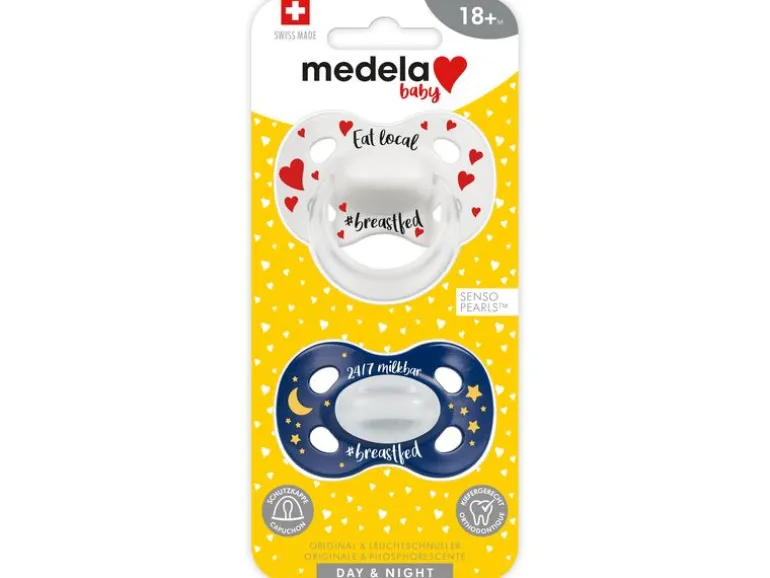 Medela Baby Nuggi Day & Night 2 Stk. 18 m+ blau/weiss