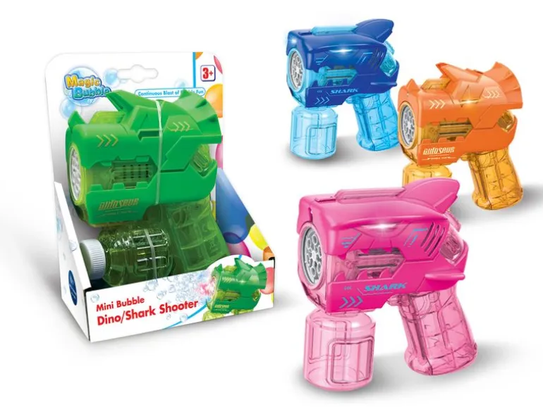 Meili Seifenblasen Magic Bubble Mini Dino/Shark Shooter assortiert
