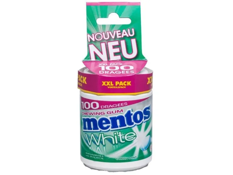 Mentos Kaugummi White Green Mint 150 g