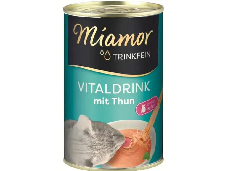 Miamor Katzen-Snack Dose Trinkfein Vitaldrink Thunfisch, 6 x 135 ml