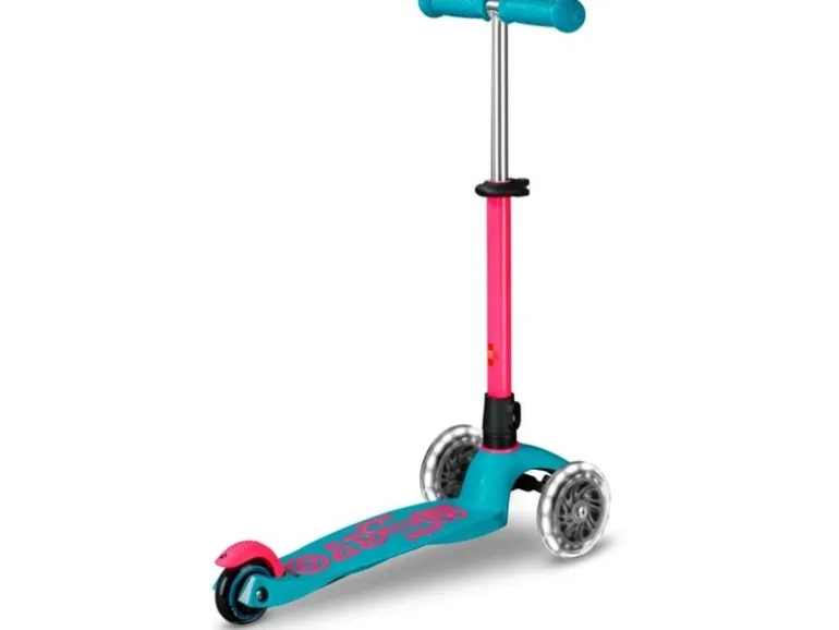 Micro Mobility Kickboard Mini Micro Deluxe Neon LED Marine Pink